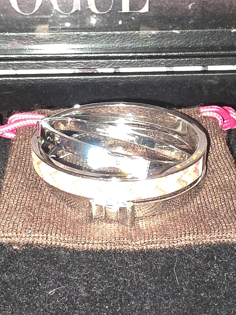 kate spade Pink Braided Inlay Pave Bow Accent Bangle Bracelet Set - Picture 2 of 8
